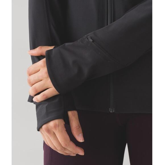 (4) $248 Lululemon Sleet Sprinter Jacket Black - Picture 6 of 8